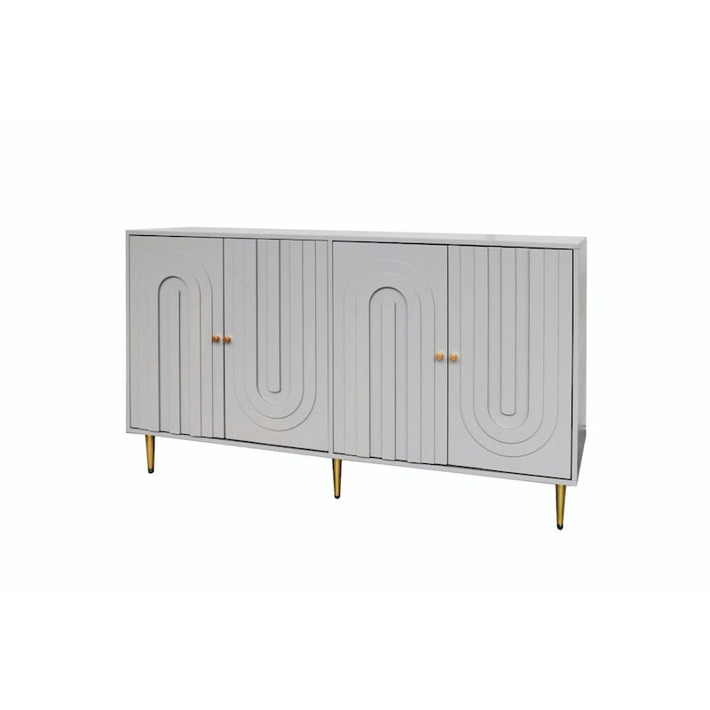 Buffet de salle à manger 4 portes laqué moderne en bois