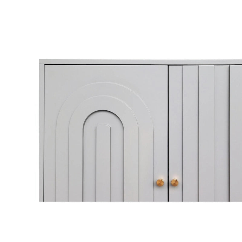 Buffet de salle à manger 4 portes laqué moderne en bois