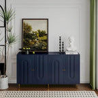 Buffet de salle à manger 4 portes laqué moderne en bois