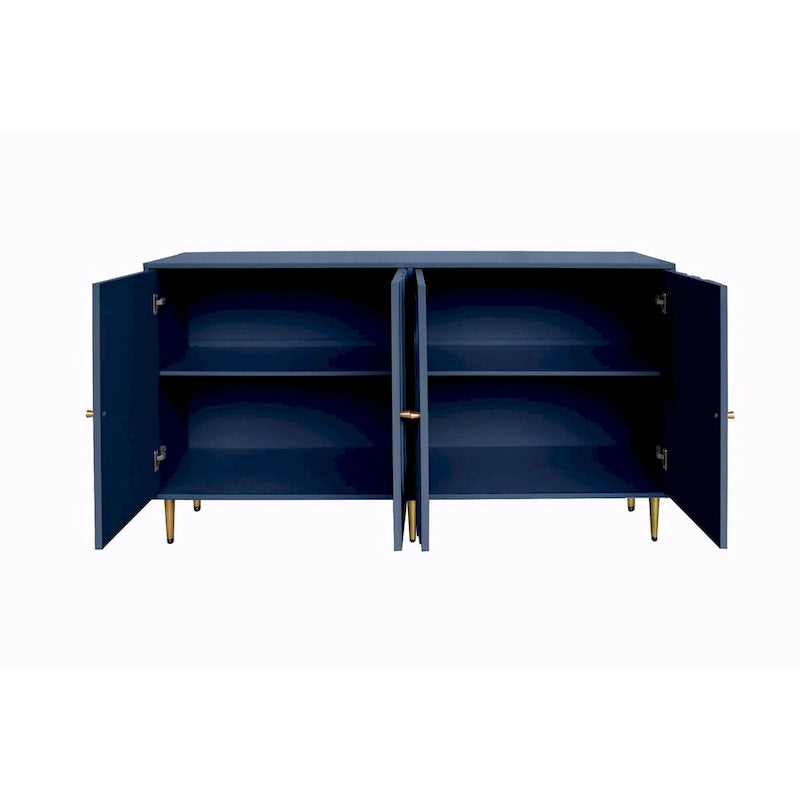 Buffet de salle à manger 4 portes laqué moderne en bois