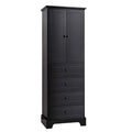 Armoire à linge de 60 cm L x 40 cm P x 173 cm H avec 2 portes et 4 tiroirs