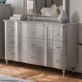 Commode double en bois massif à 9 tiroirs