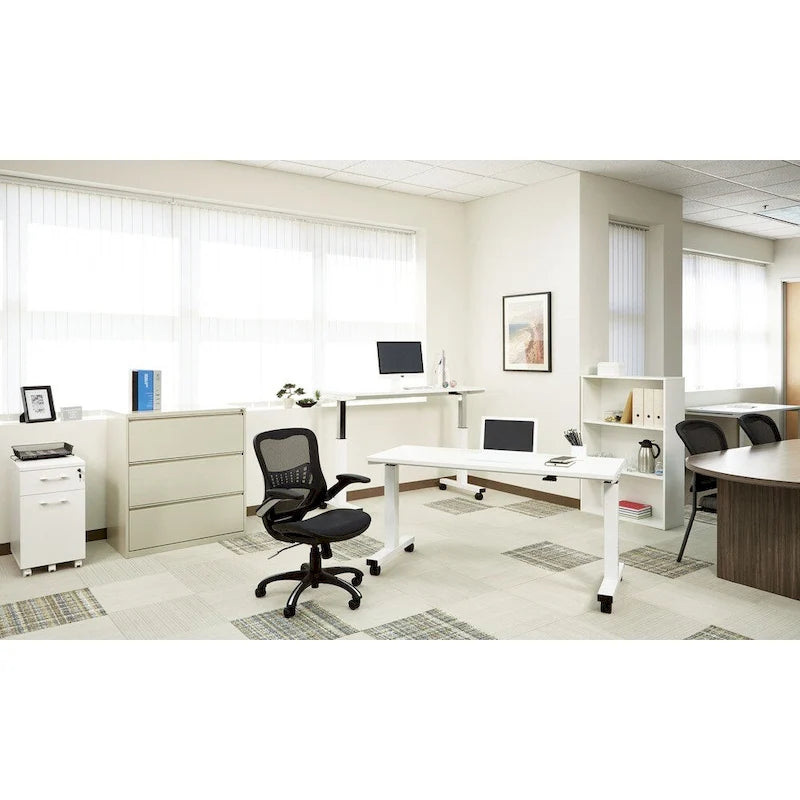 Chaise de bureau de direction en maille (dossier et assise) | Support lombaire ergonomique | Réglage pneumatique de la hauteur