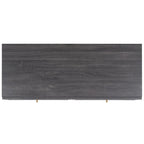 Commode 6 tiroirs avec façades en maille de rotin | Poignées rondes dorées | Rangement bohème pour chambre