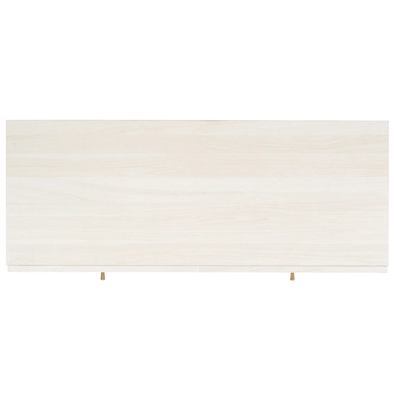 Commode 6 tiroirs avec façades en maille de rotin | Poignées rondes dorées | Rangement bohème pour chambre